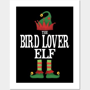 Bird Lover Elf Matching Family Group Christmas Party Pajamas Posters and Art